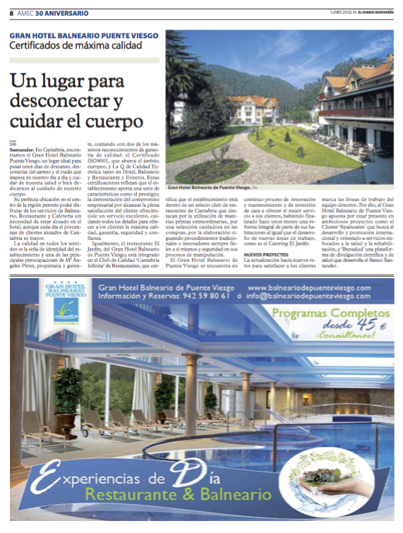 Comunicados y Noticias del Balneario de Puente Viesgo en ...